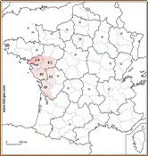 carte des d�partements livr�s par la SNOCI